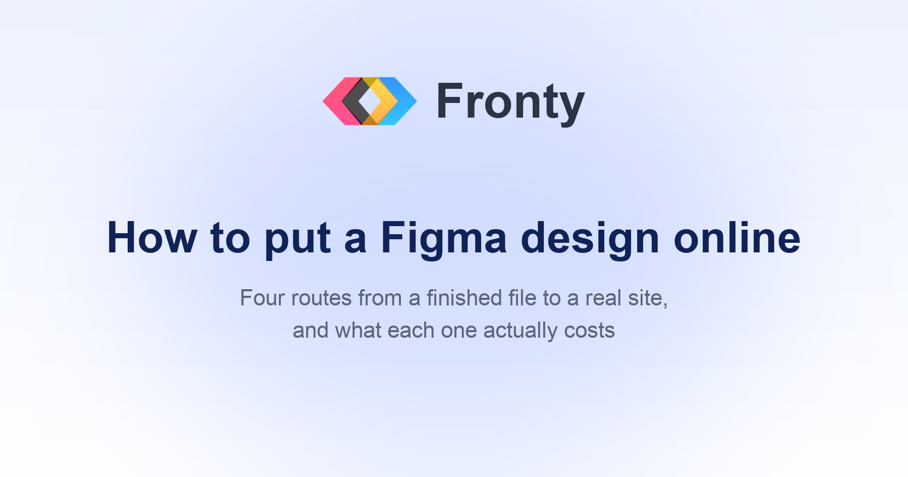 Putting a Figma design online