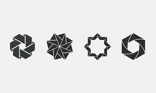 geometric shapes logo design