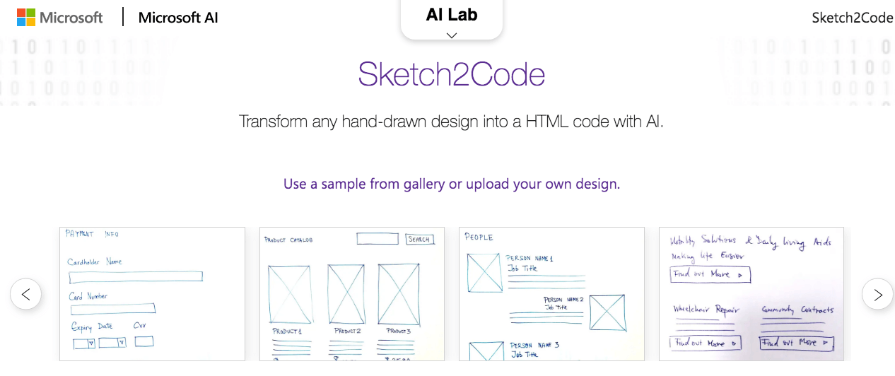 Turn a sketch of your website design into working code with Azure and  Sketch2Code  OnMSFTcom