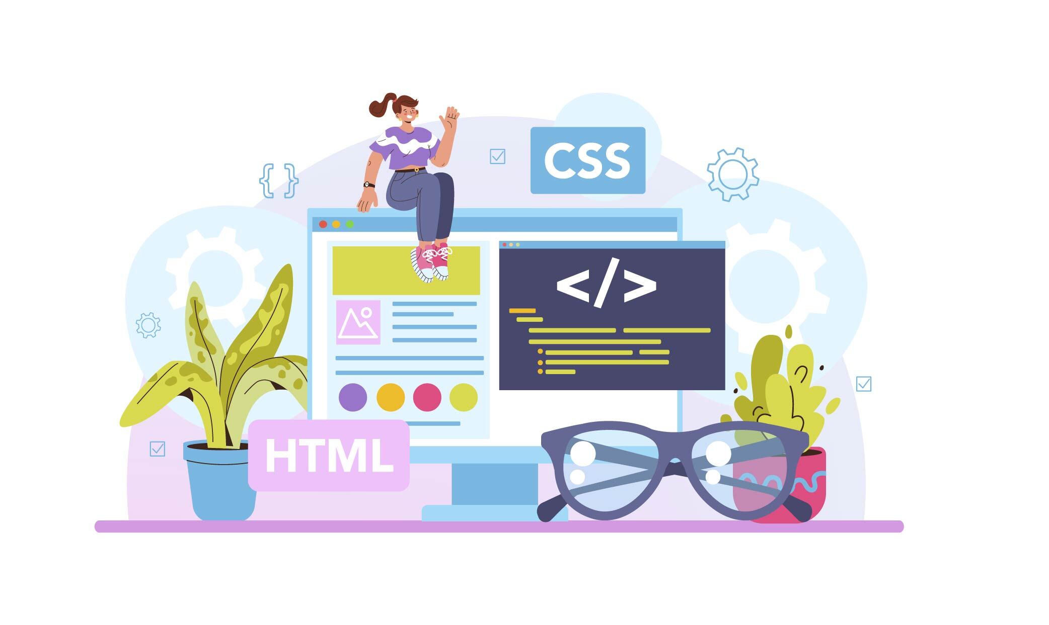 HTML Developer Job banner image showing job scops