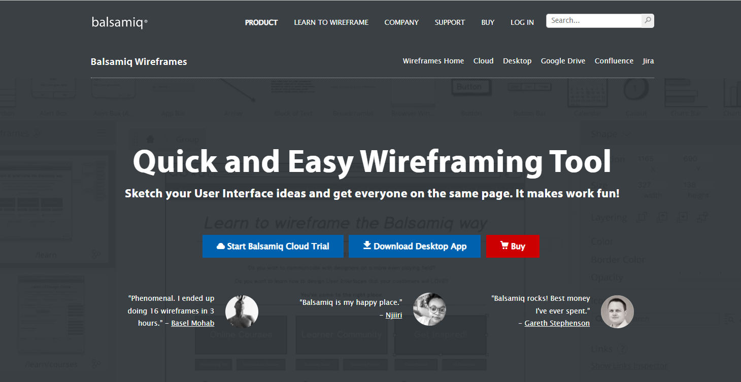 balsamiq wireframe tool