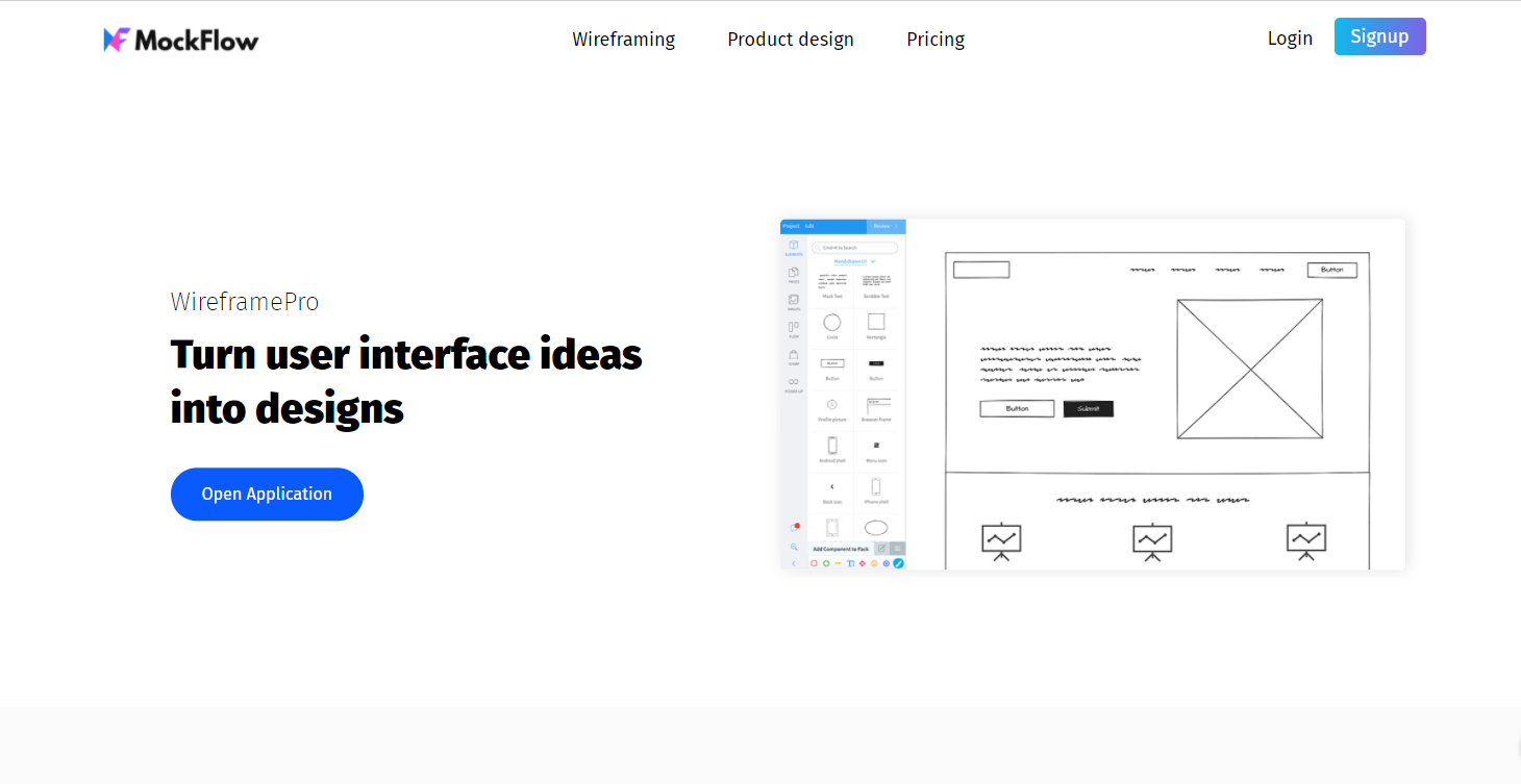 mockflow wireframe tool